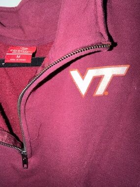 Virginia Tech glitter quarter zip